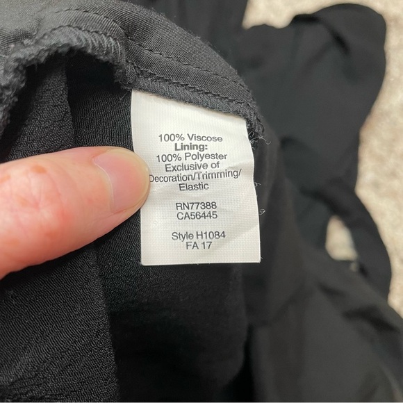 Madewell Smocked Crop Wide Leg Jumpsuit in True Black 2 H1084 - Picture 11 of 16